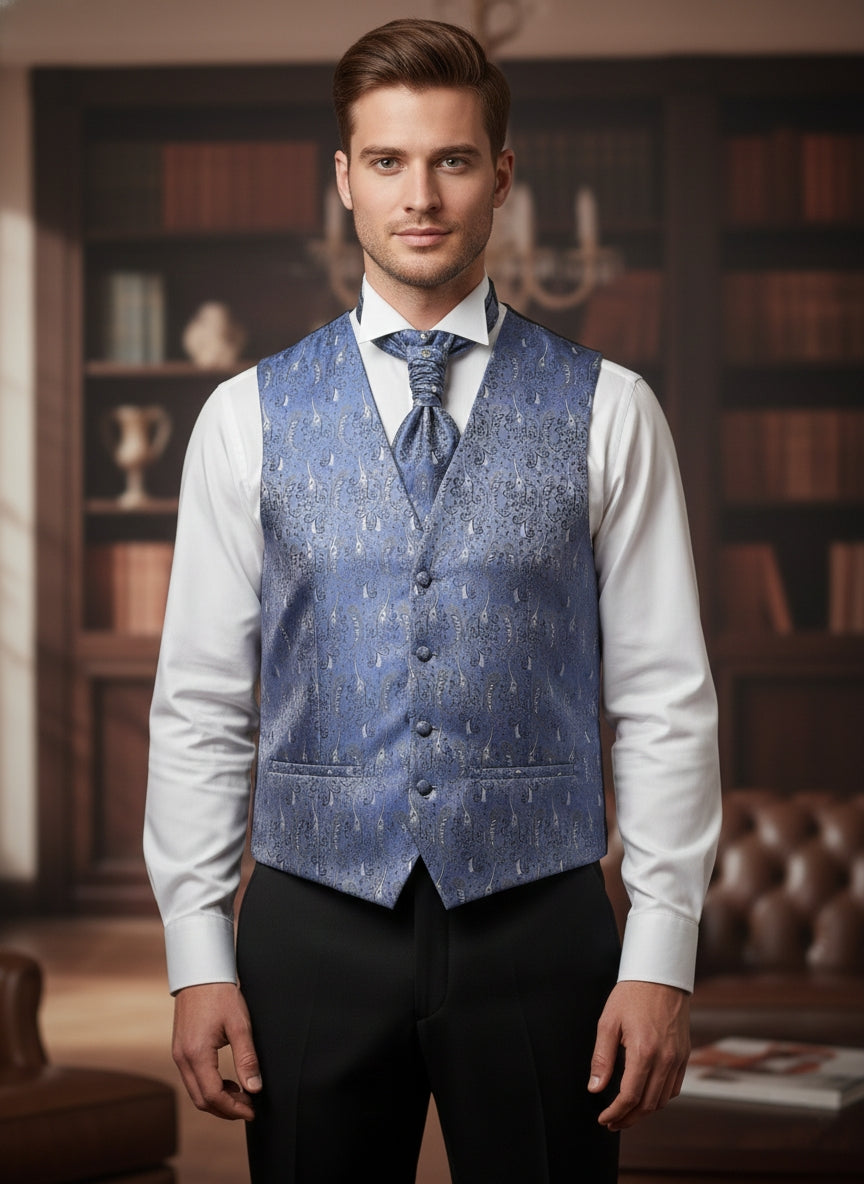 Pacchetto completo gilet damascato carta da zucchero