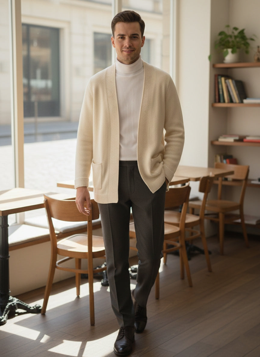 Cardigan sciallato art bk7730224 crema