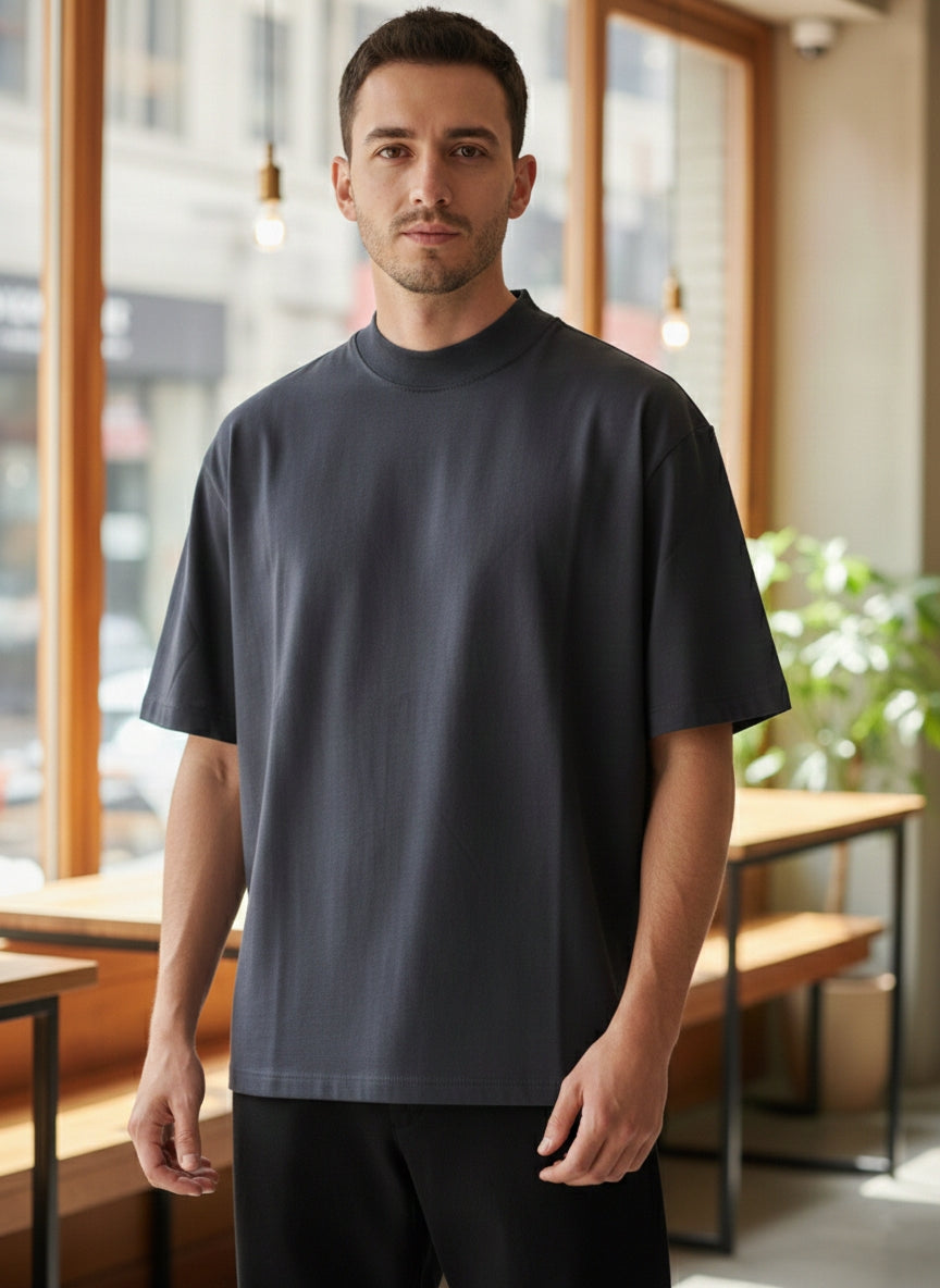 T-shirt oversize blu scuro