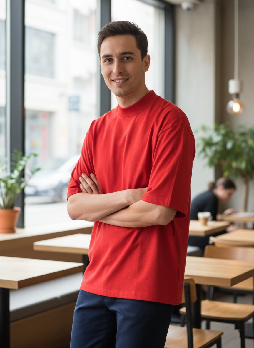 T-shirt oversize rossa