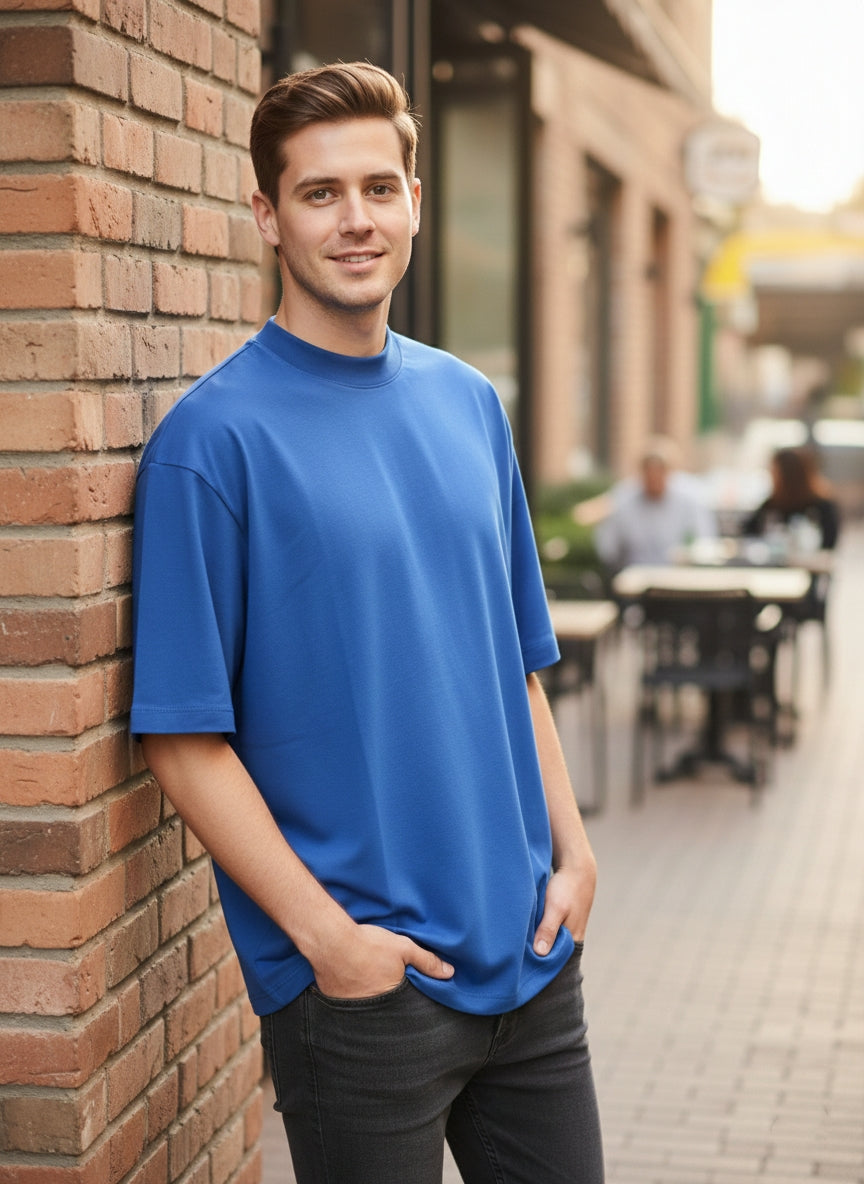 T-shirt oversize azzurra