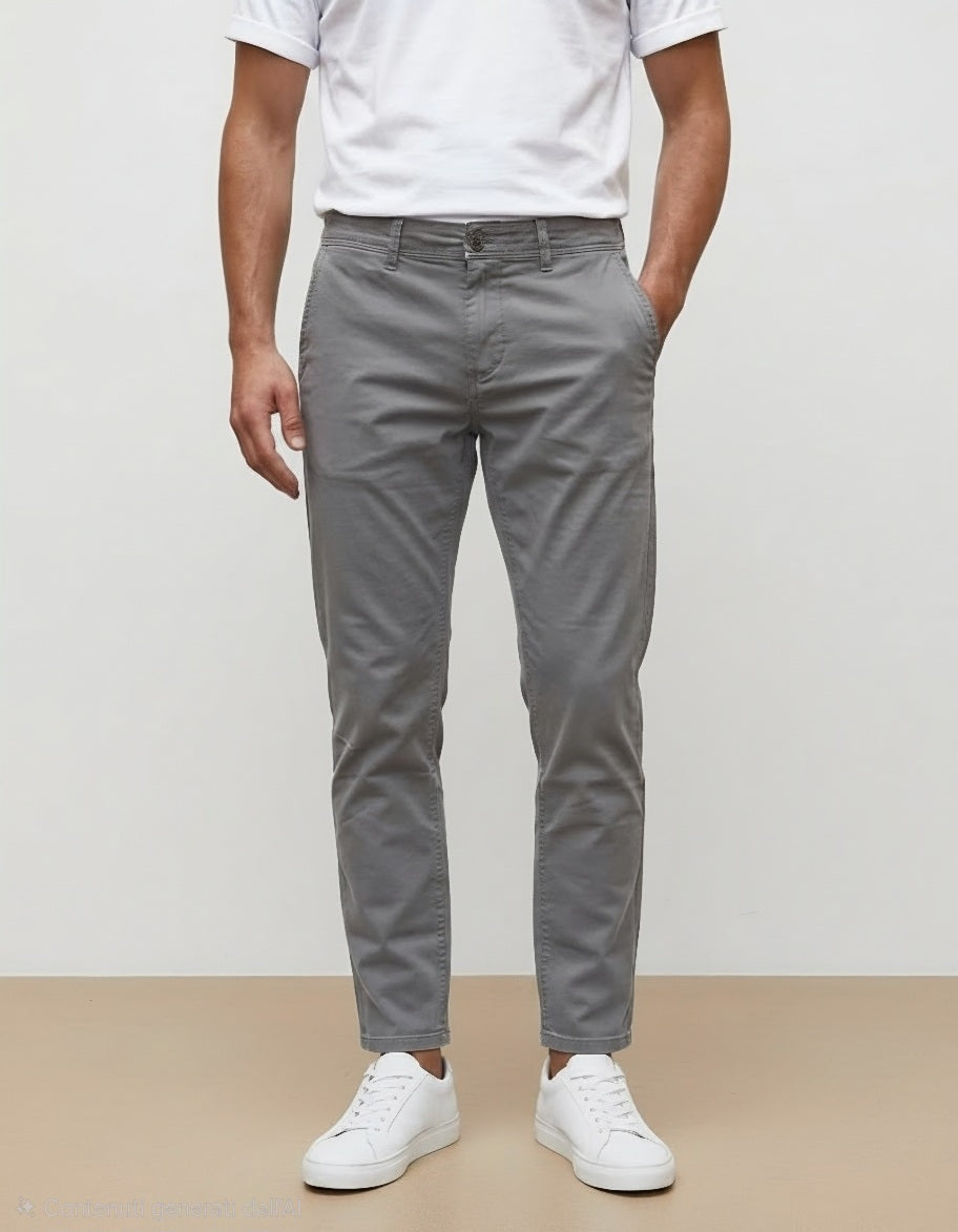 Pantalone grigio tasca america