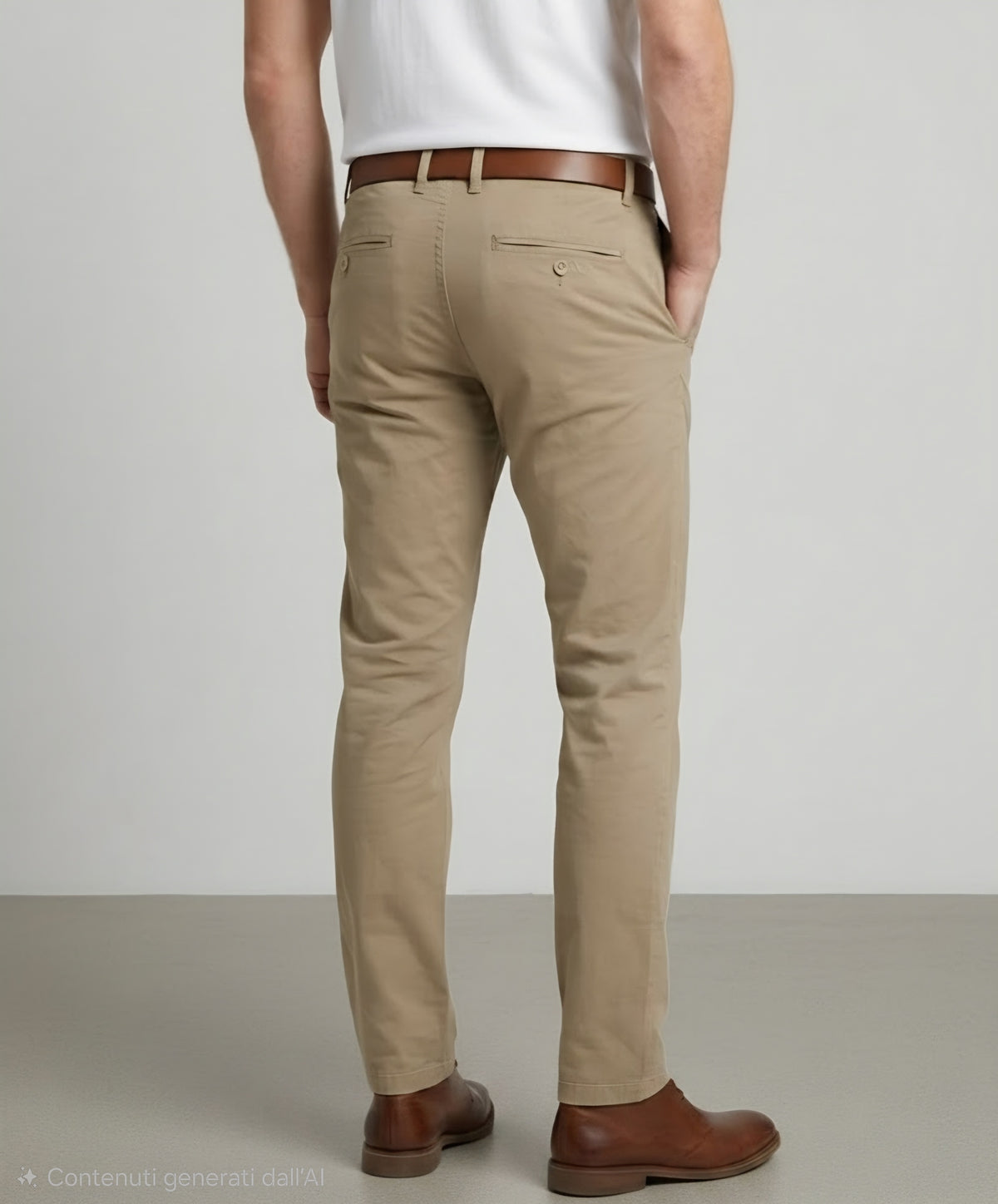 Pantalone beige tasca america