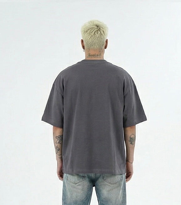 T-shirt girocollo art.q901 oversize grigia Duca Homme