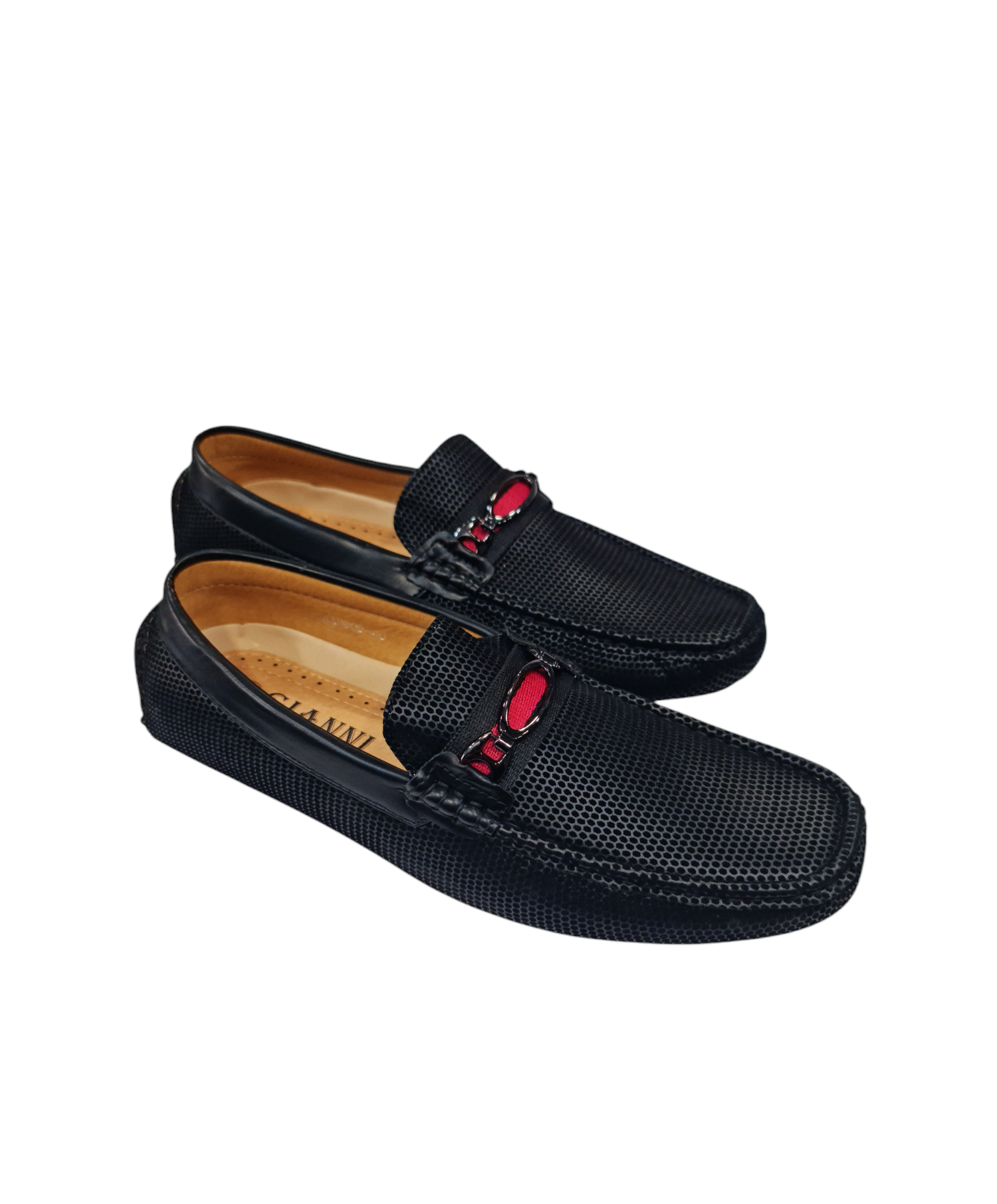Mocassino con fascia rossa art 809 nero