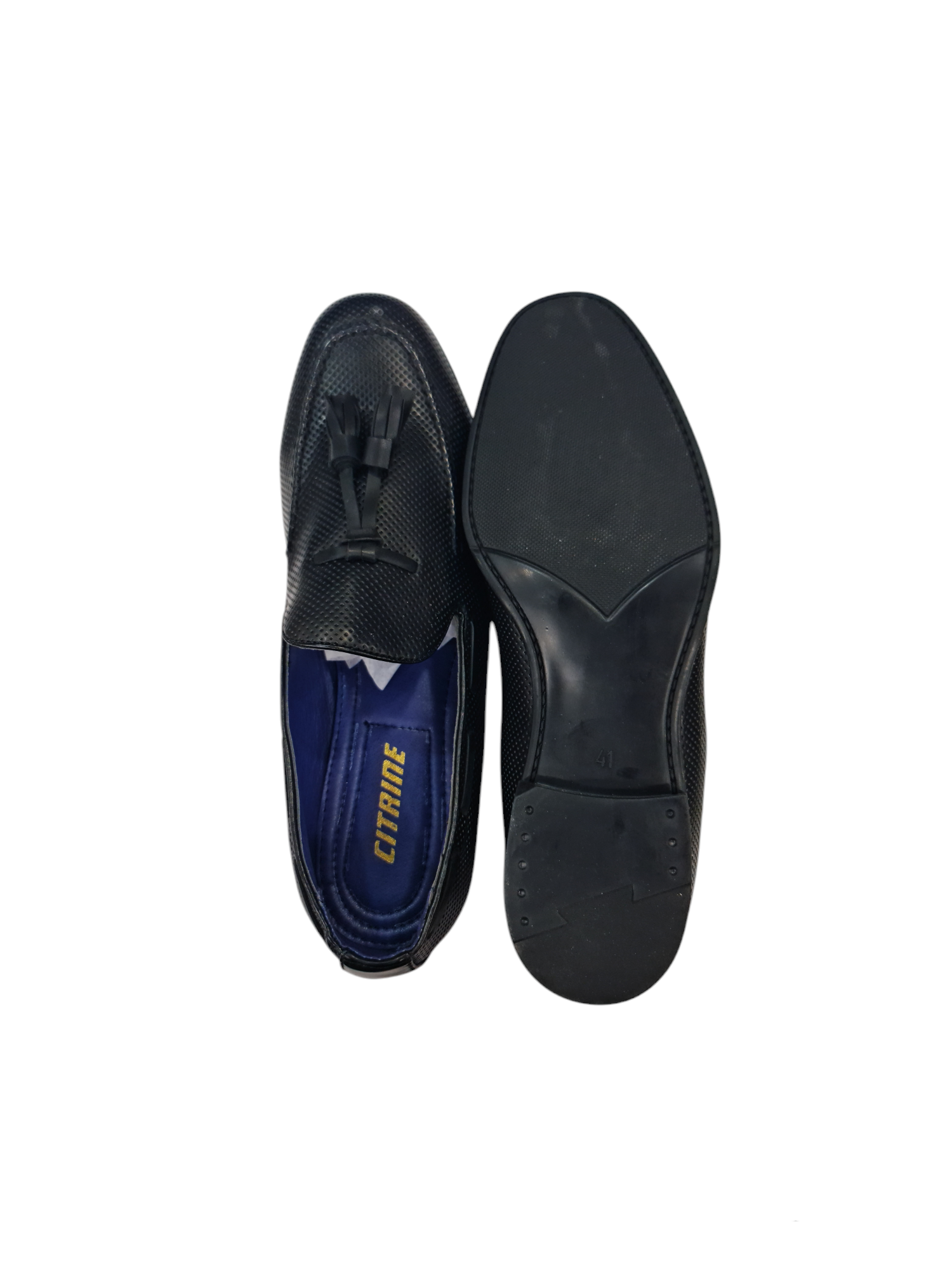 Mocassino elegante con nappine art nero lucido
