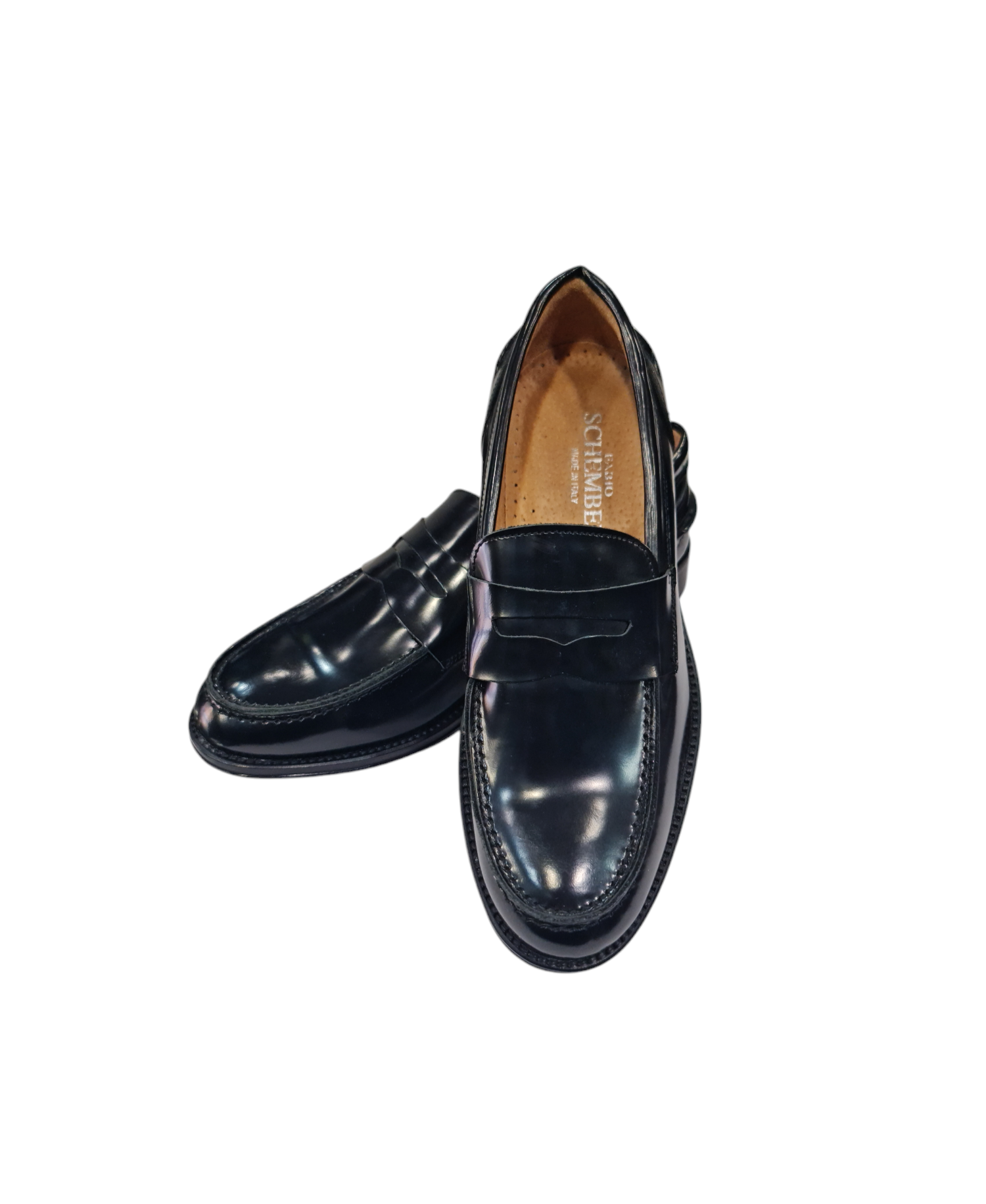 Mocassino elegante in vero cuoio art nero lucido