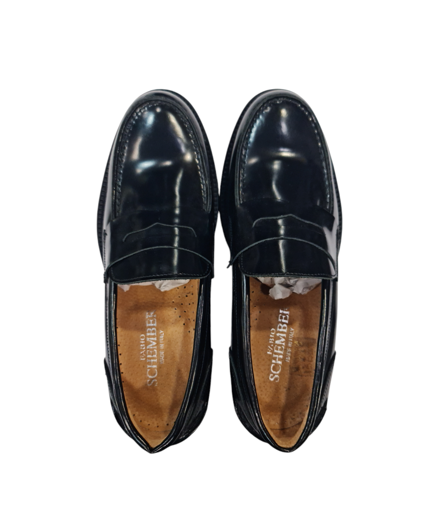 Mocassino elegante in vero cuoio art nero lucido
