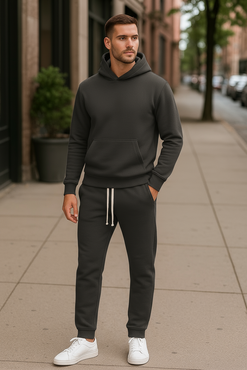 Tuta completa felpata Grigio scuro DUCA HOMME