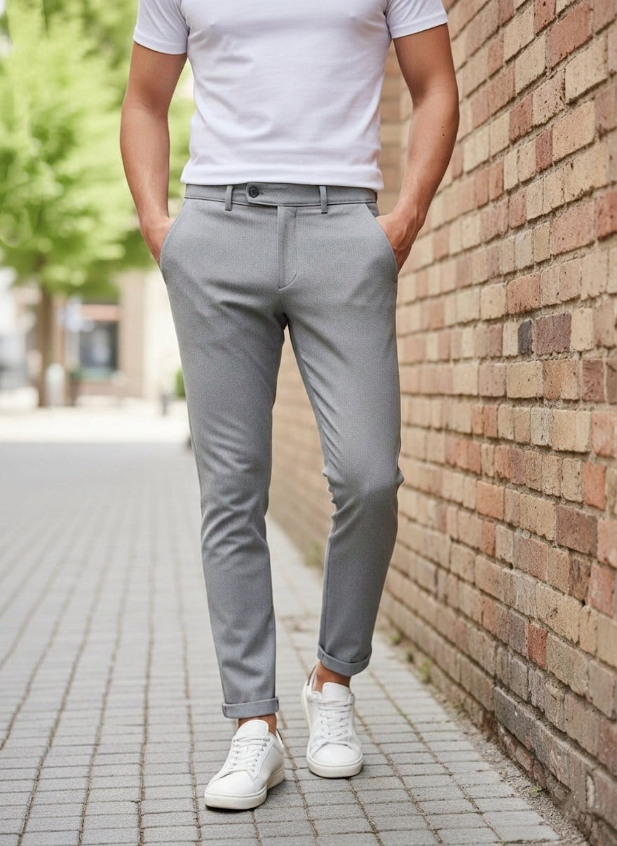 Pantalone elegante capri art 8095 grigio