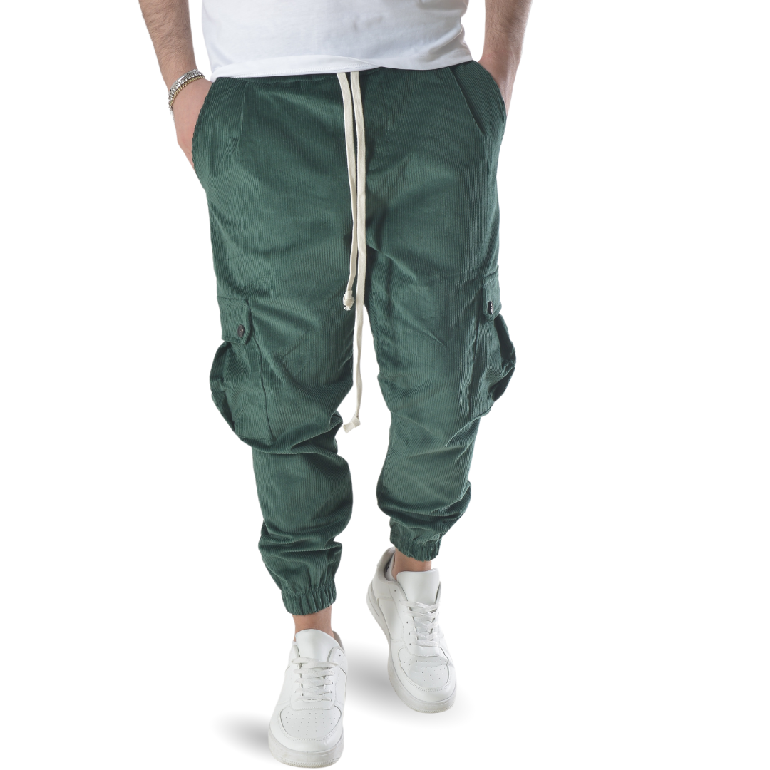 Pantalaccio cargo a costine vellutato art 9151 verde gucci