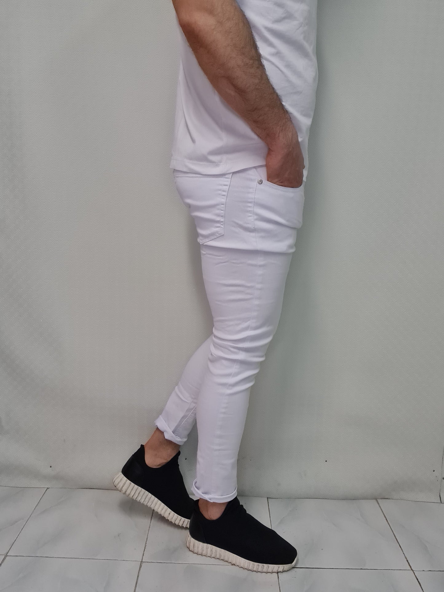 Jeans skinny long bianchi