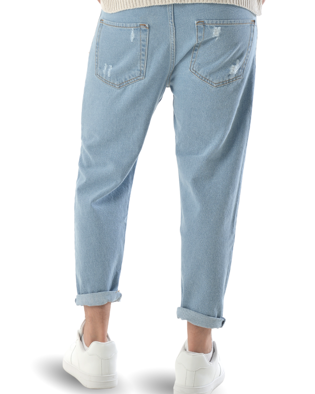 Jeans loose fit chiari con strappi mrc 03