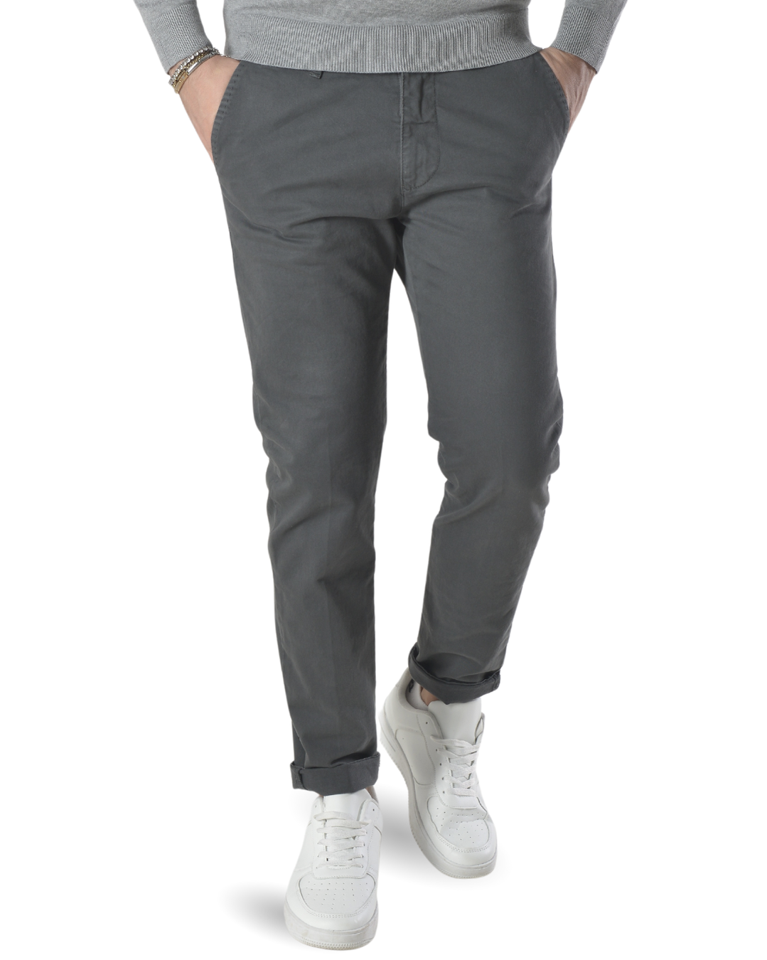 Pantalone basic elegante art t.america grigio scuro