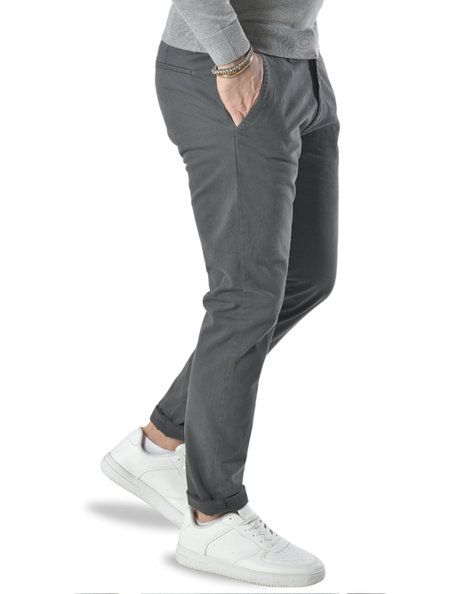 Pantalone basic elegante art t.america grigio scuro