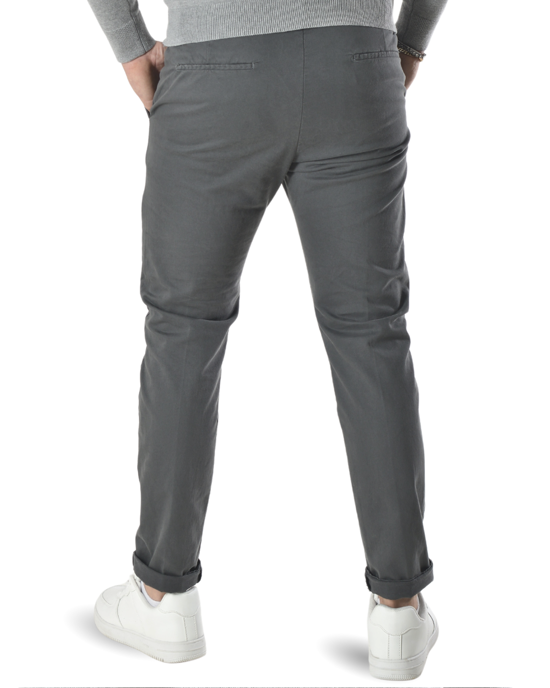 Pantalone basic elegante art t.america grigio scuro