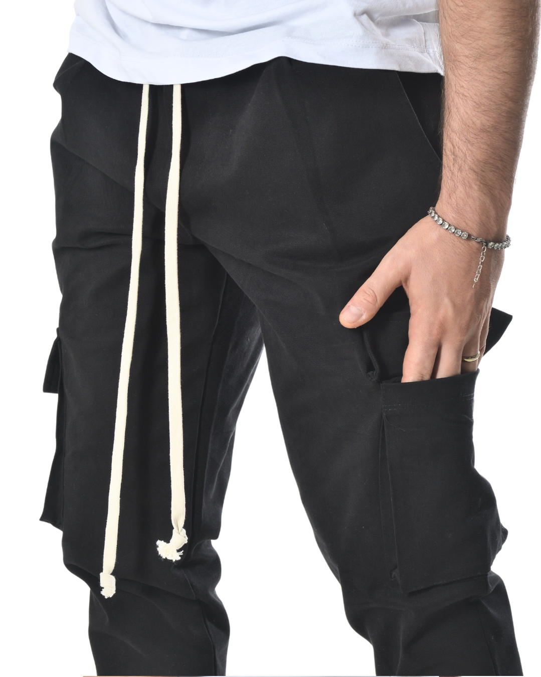 Pantalaccio cargo con tascone laterale art 8030 nero