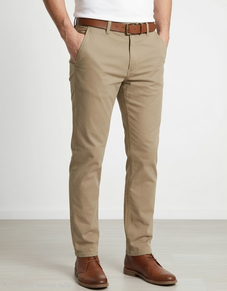 Pantalone beige tasca america