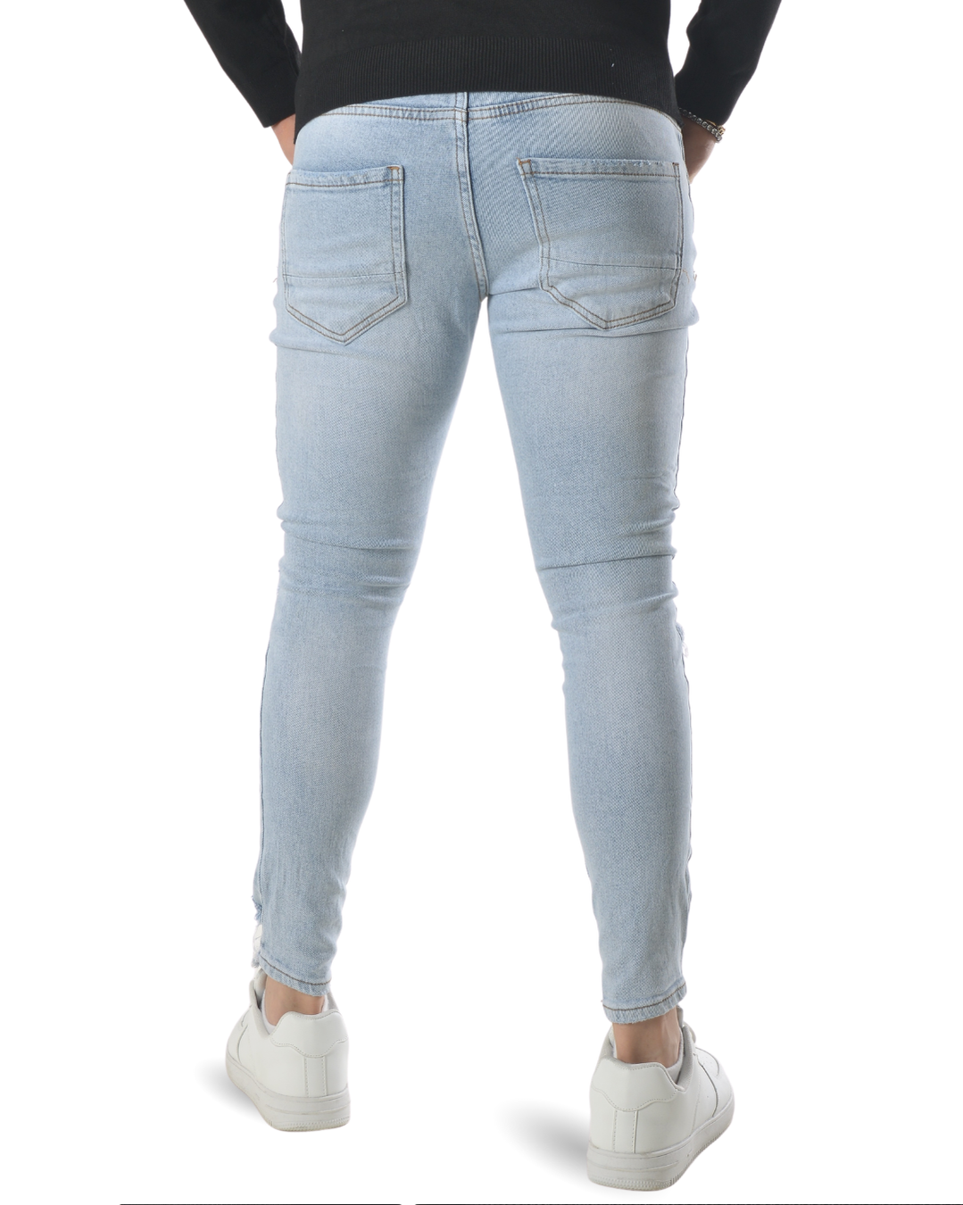 Jeans slim fit art jc7017-b color denim chiaro con rotture