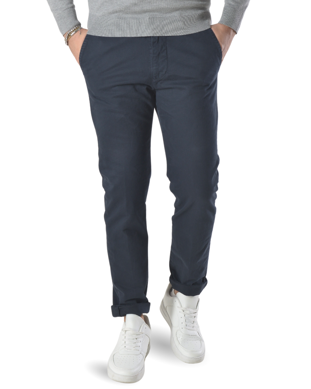 Pantalone basic elegante art t.america blu scuro