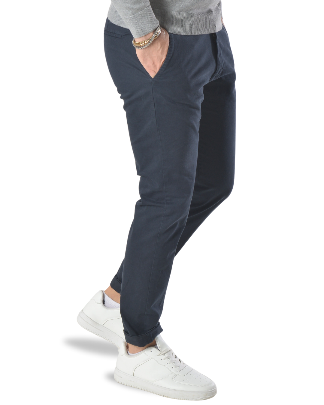 Pantalone basic elegante art t.america blu scuro