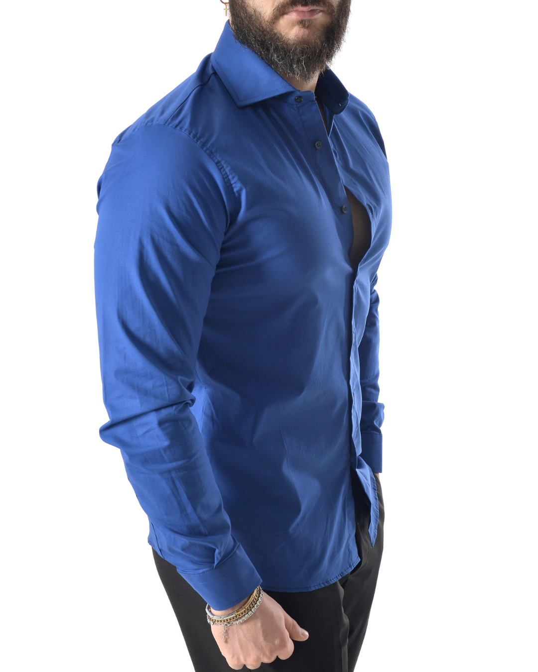 Camicia slim azzurra