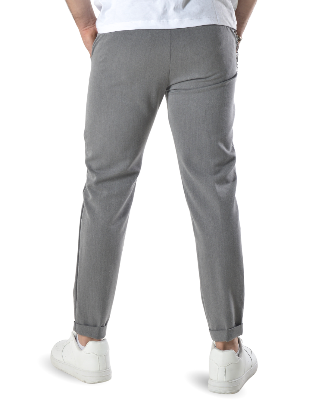 Pantalone con catenella laterale art 24010 grigio