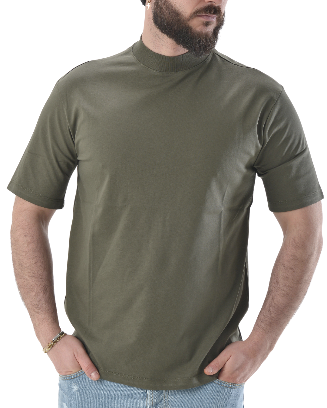 T-shirt oversize verde militare