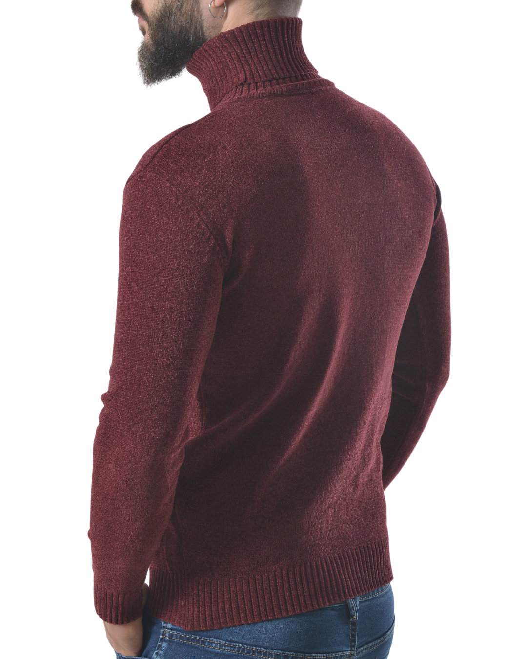 Maglia dolcevita in ciniglia art 709-9 bordeaux