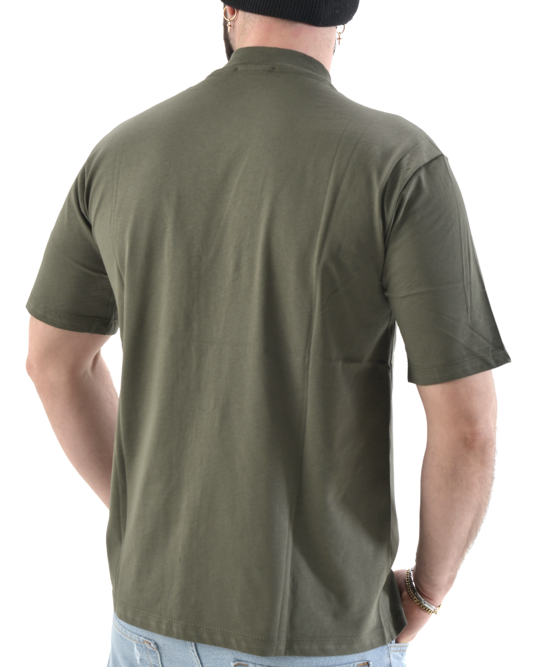 T-shirt oversize verde militare