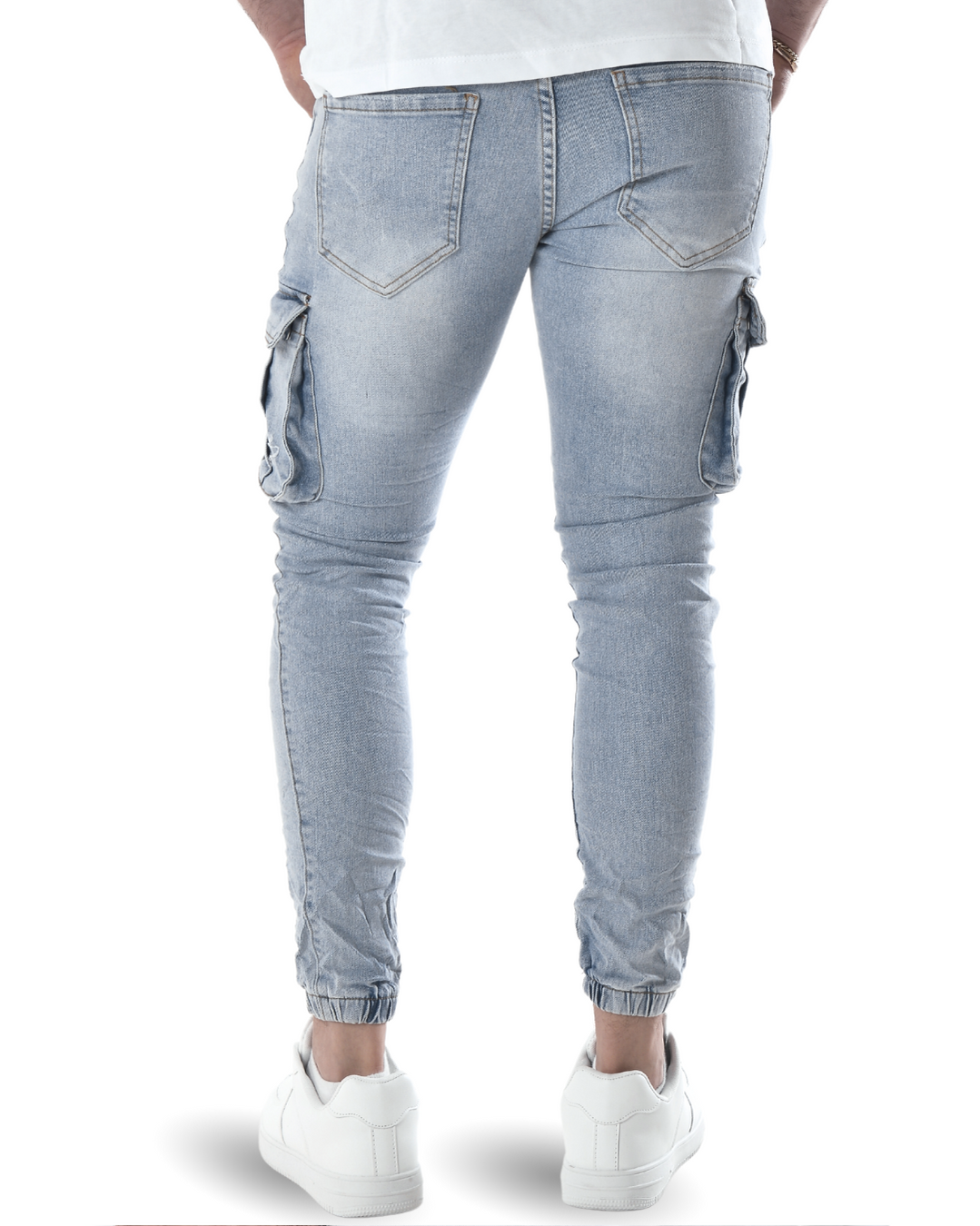 Jeans slim con tascone laterale yx5139