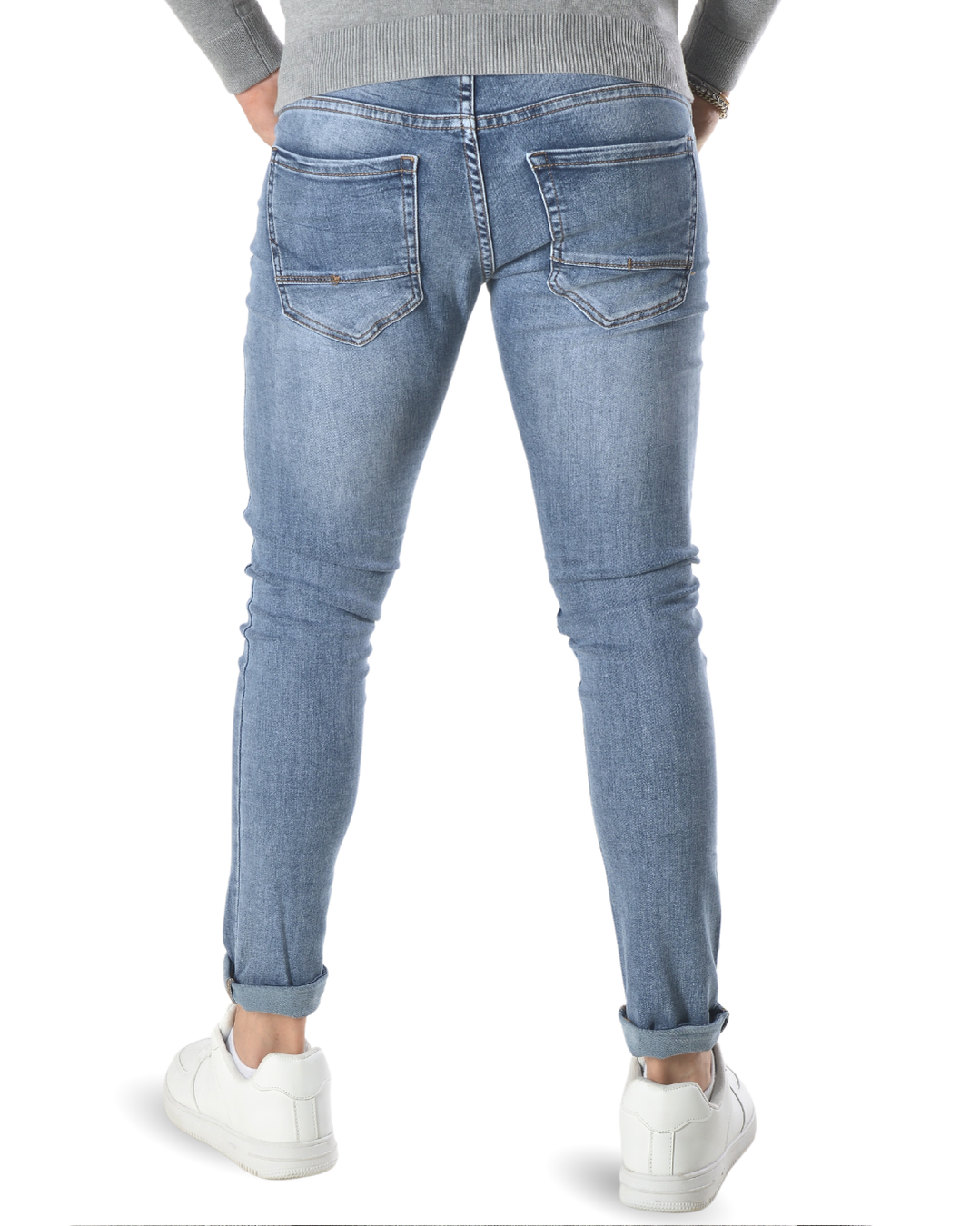 Jeans basic slim art 777 azzurro denim