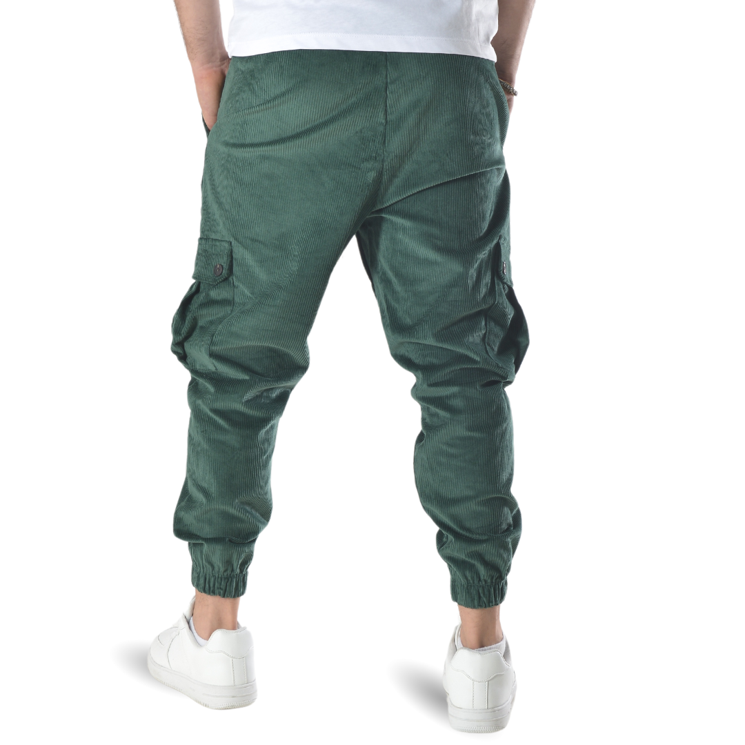 Pantalaccio cargo a costine vellutato art 9151 verde gucci