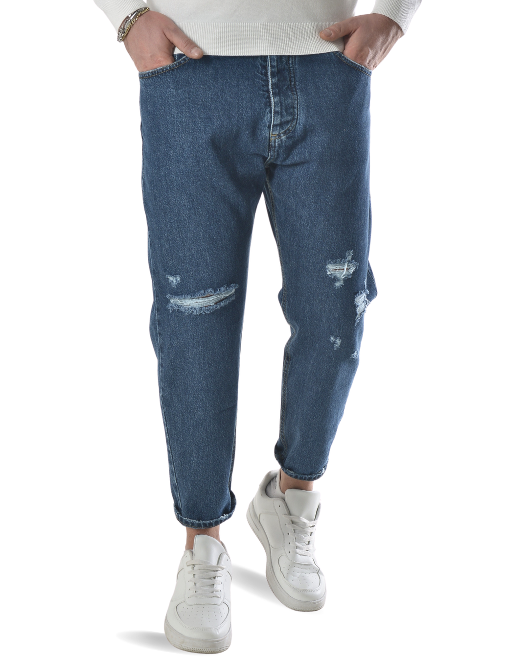 Jeans oversize carrot art. 2n denim scuro