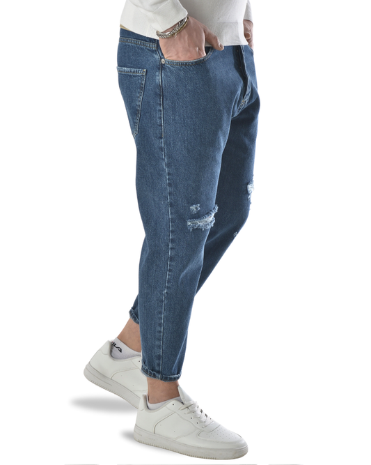 Jeans oversize carrot art. 2n denim scuro