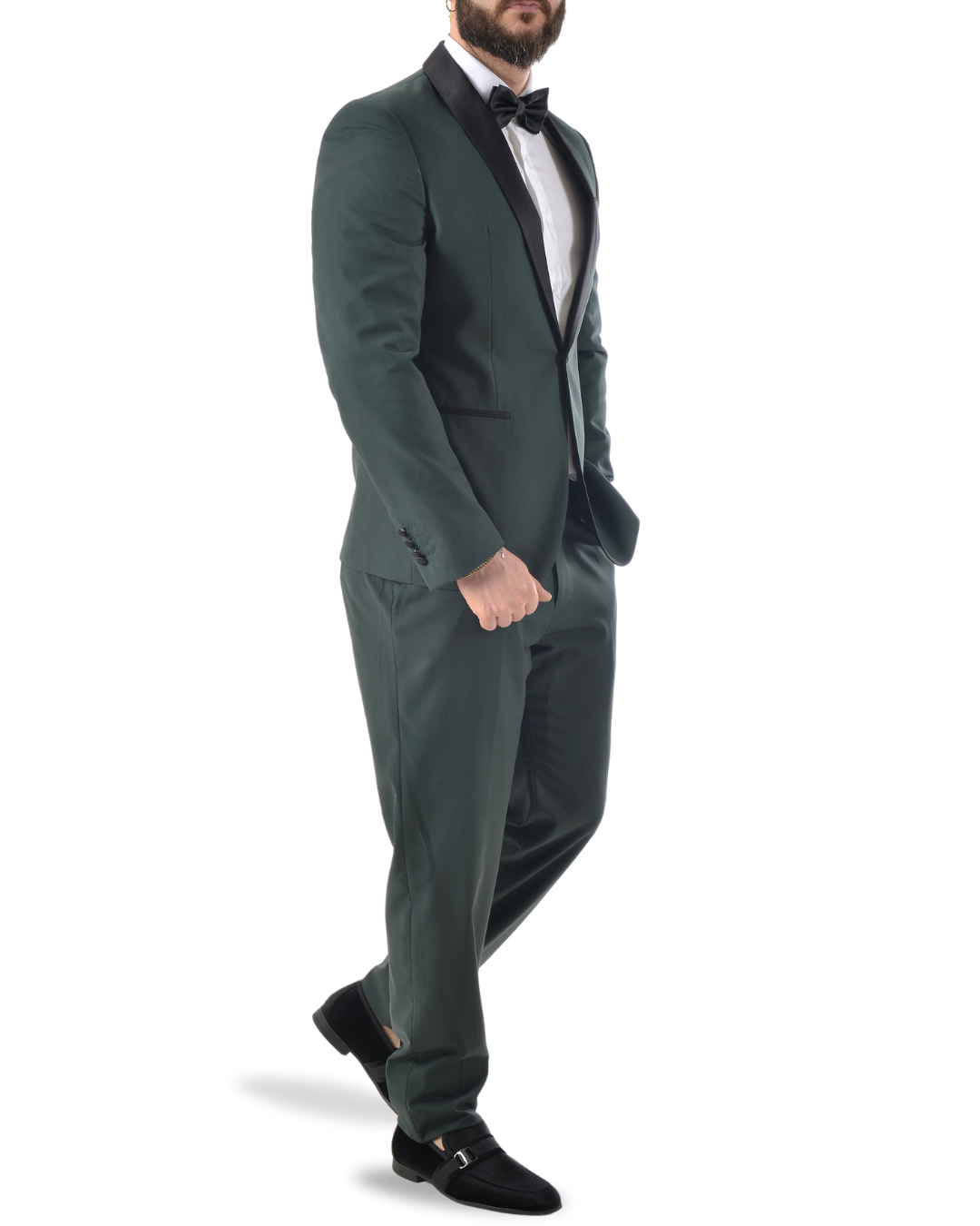 Abito completo giacca e pantalone verde scuro