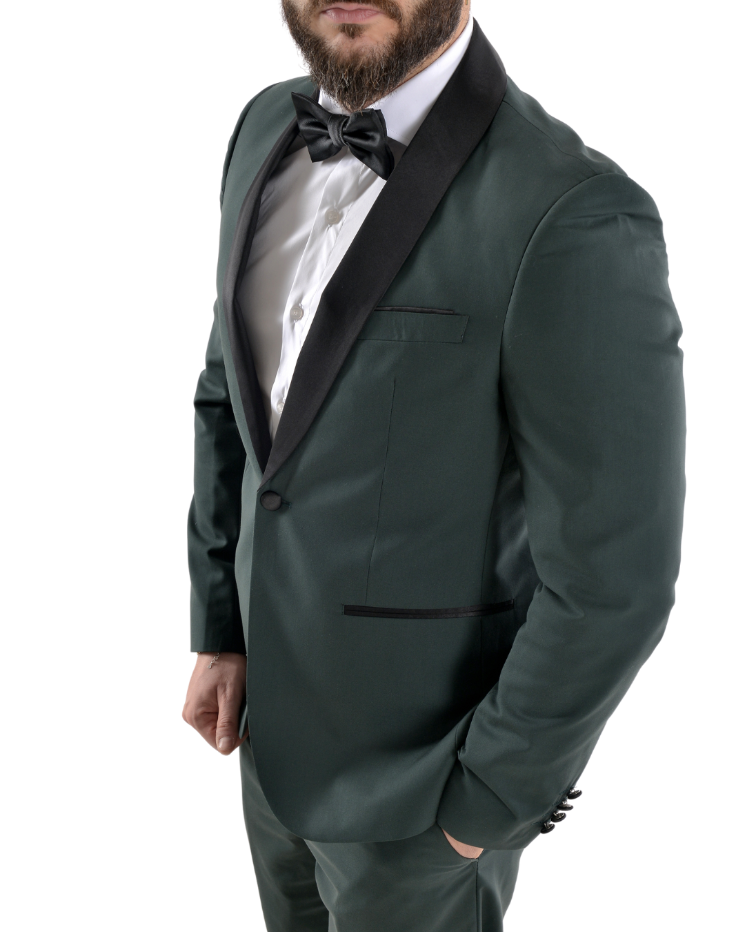 Abito completo giacca e pantalone verde scuro