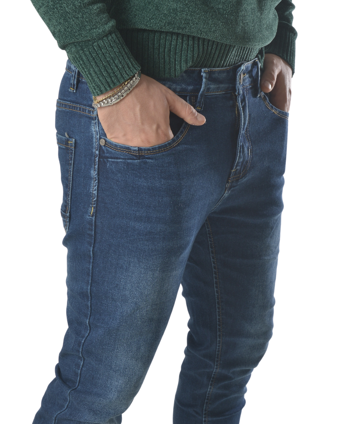 Jeans basic slim art m2688 blu scuro