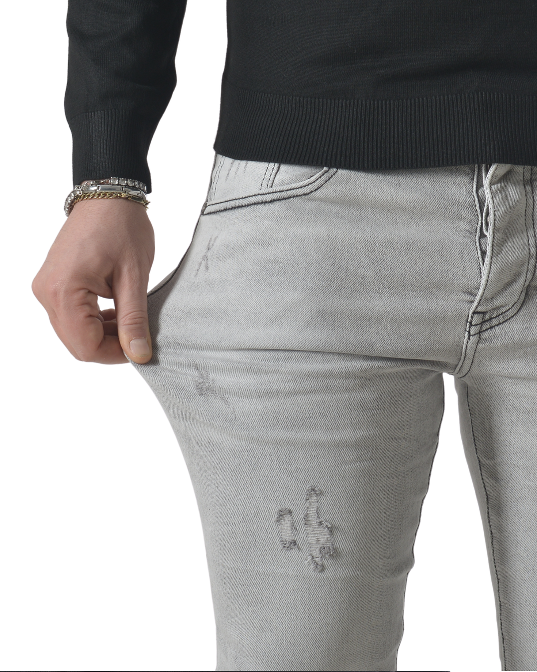 Jeans slim fit art jc7444g-2 grigio chiaro