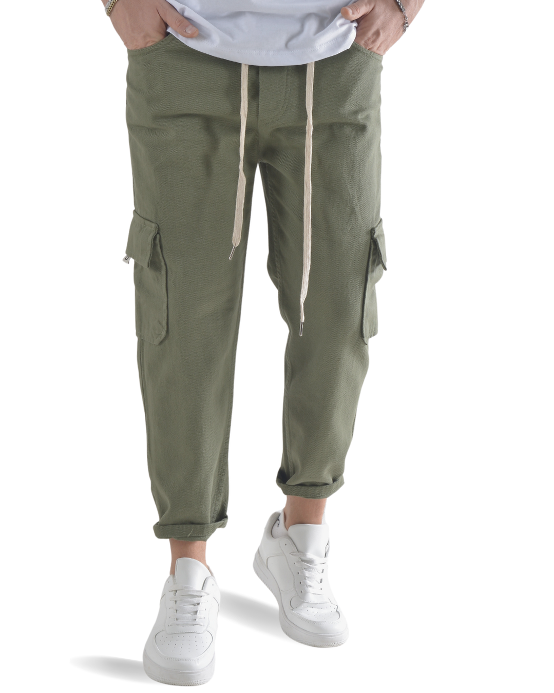 Pantalaccio con tascone laterale verde art 4010