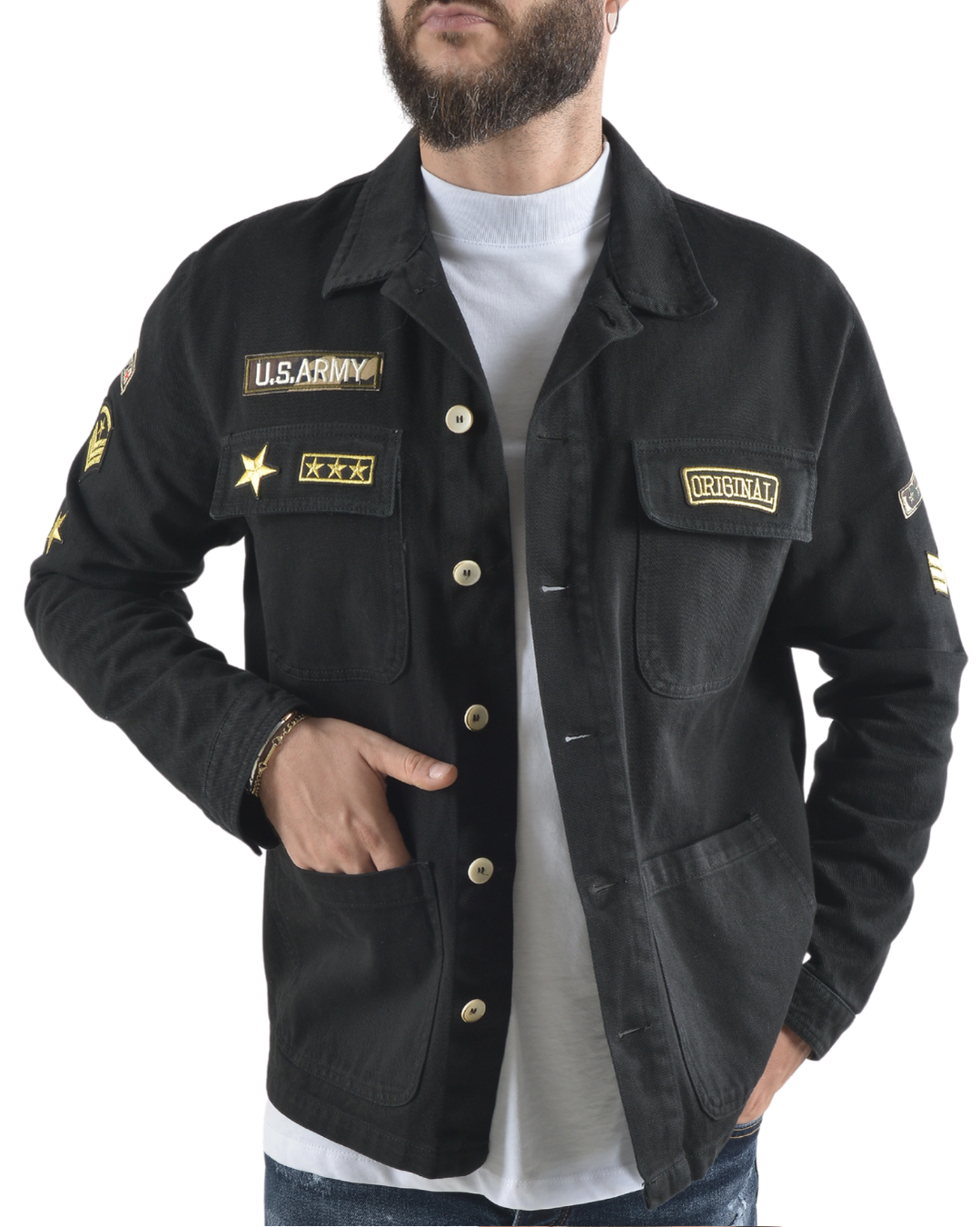 Camicione u.s. army art 4001 nero