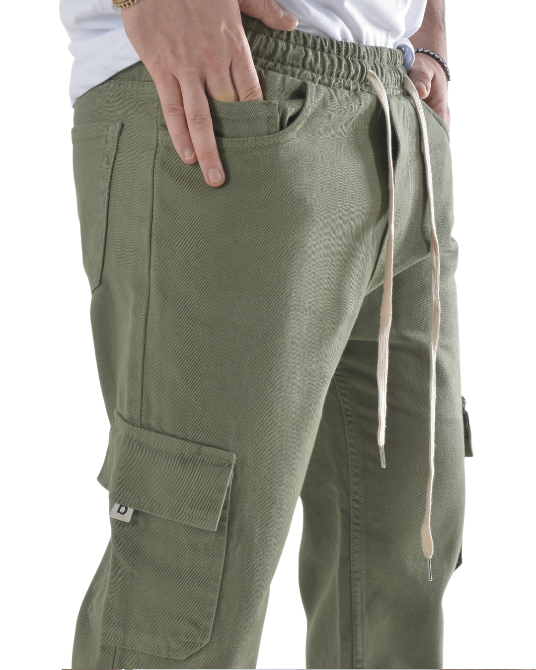 Pantalaccio con tascone laterale verde art 4010