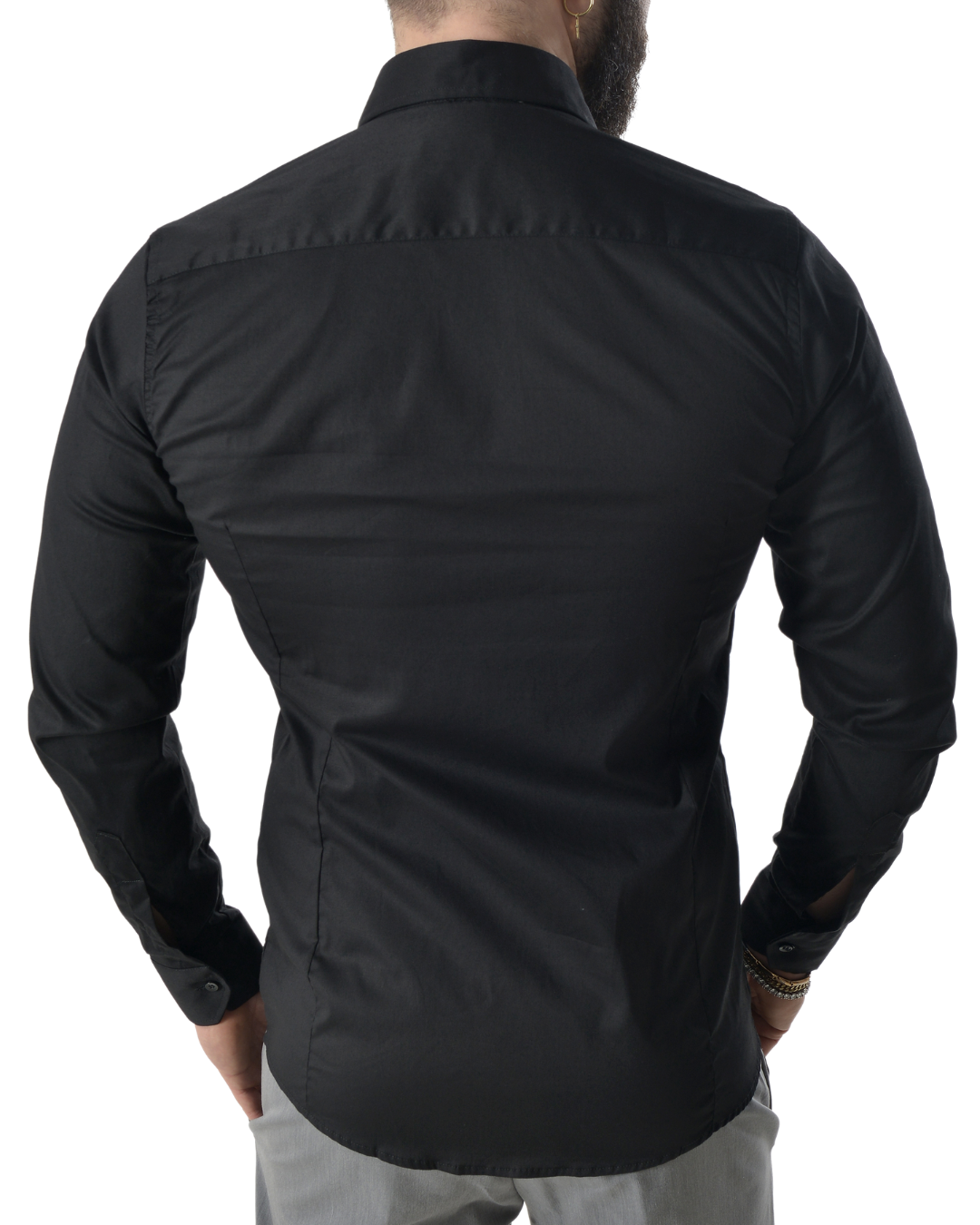 Camicia slim nera