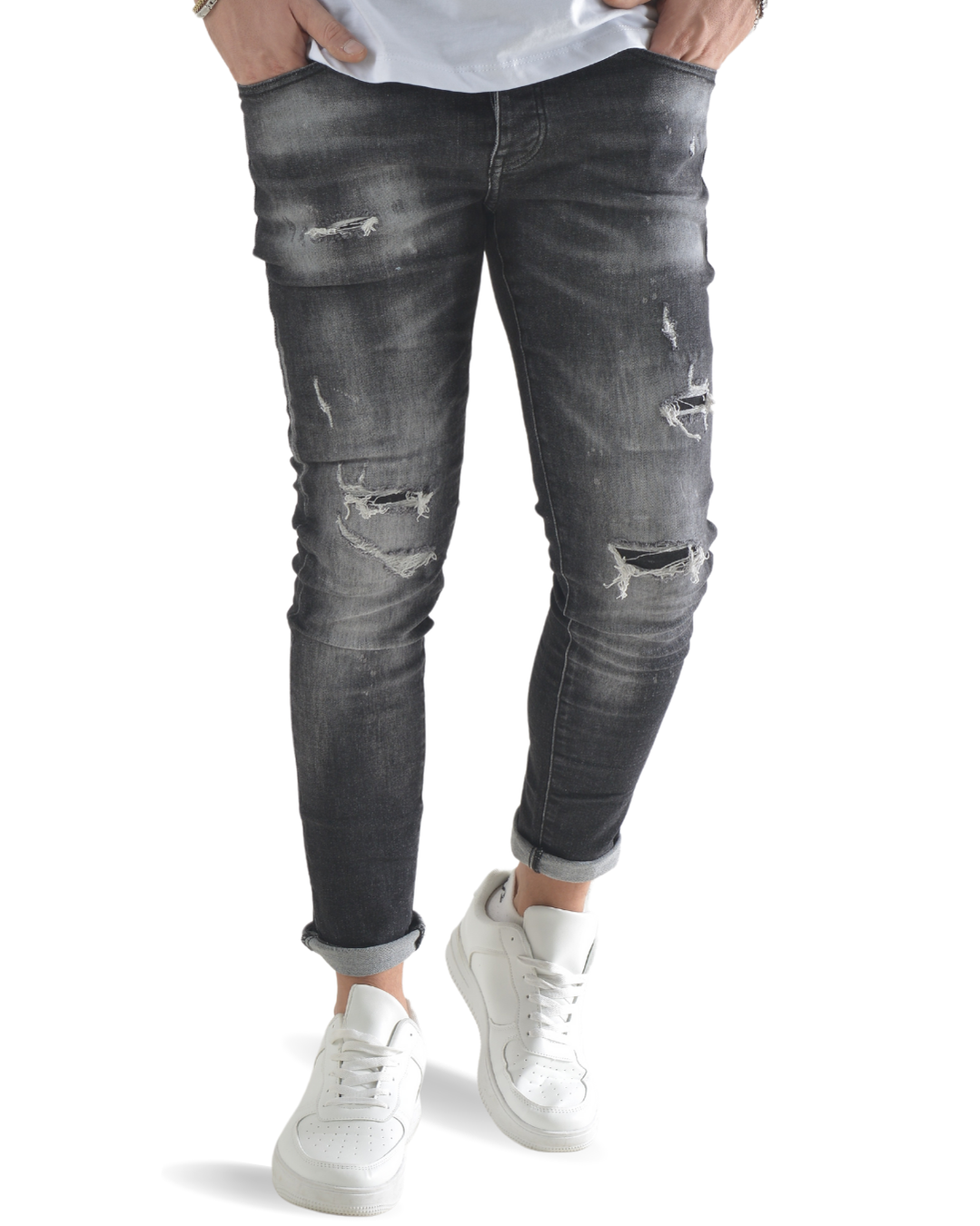 Jeans slim fit grigio scuro art 272704