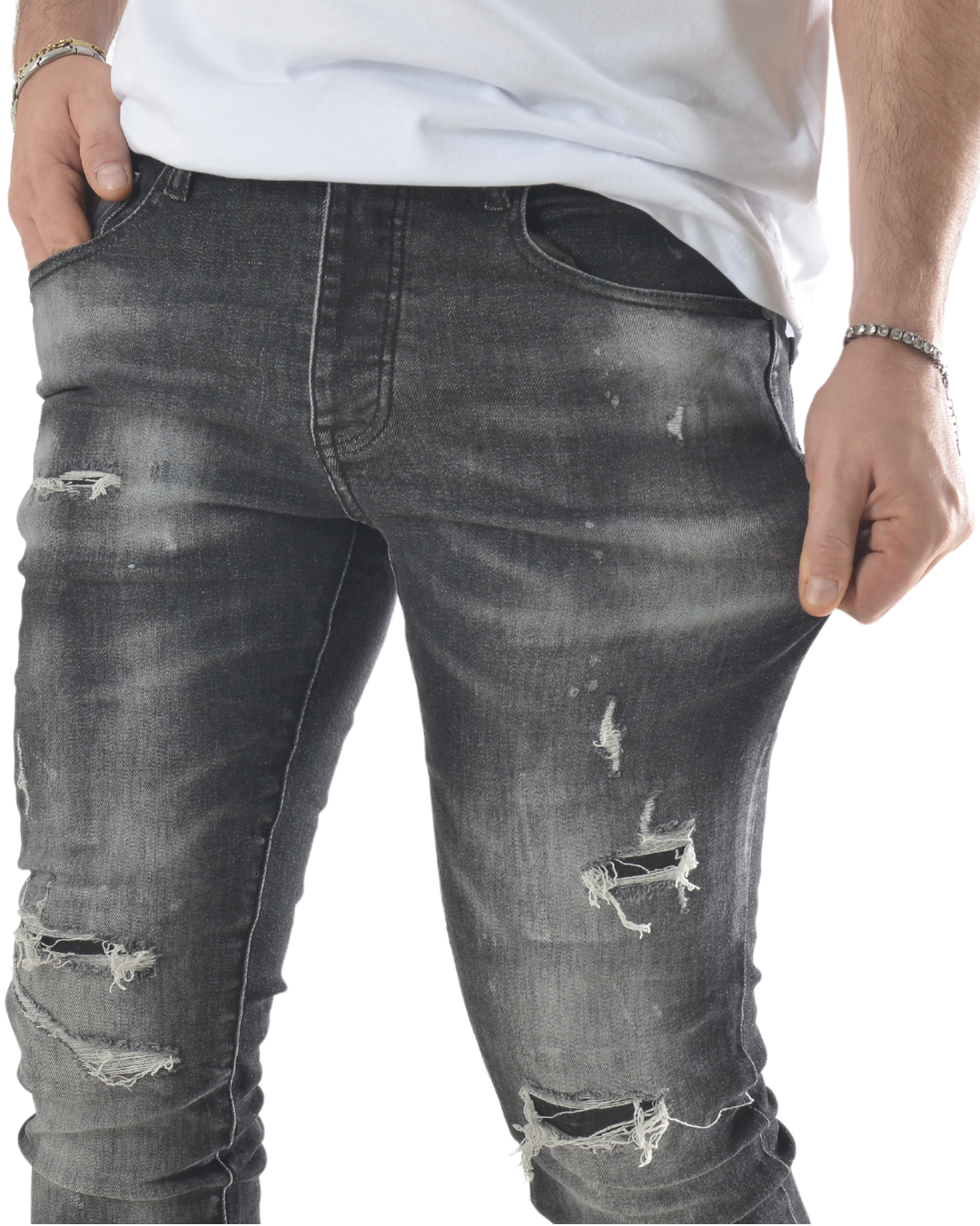 Jeans slim fit grigio scuro art 272704