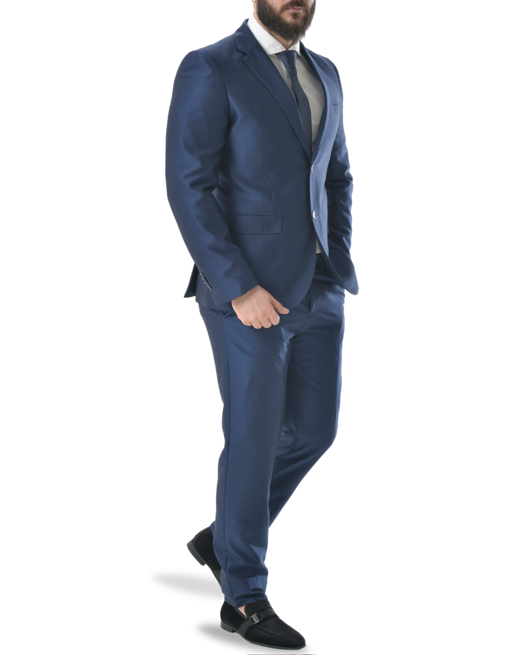 Abito completo giacca e pantalone azzurro classico