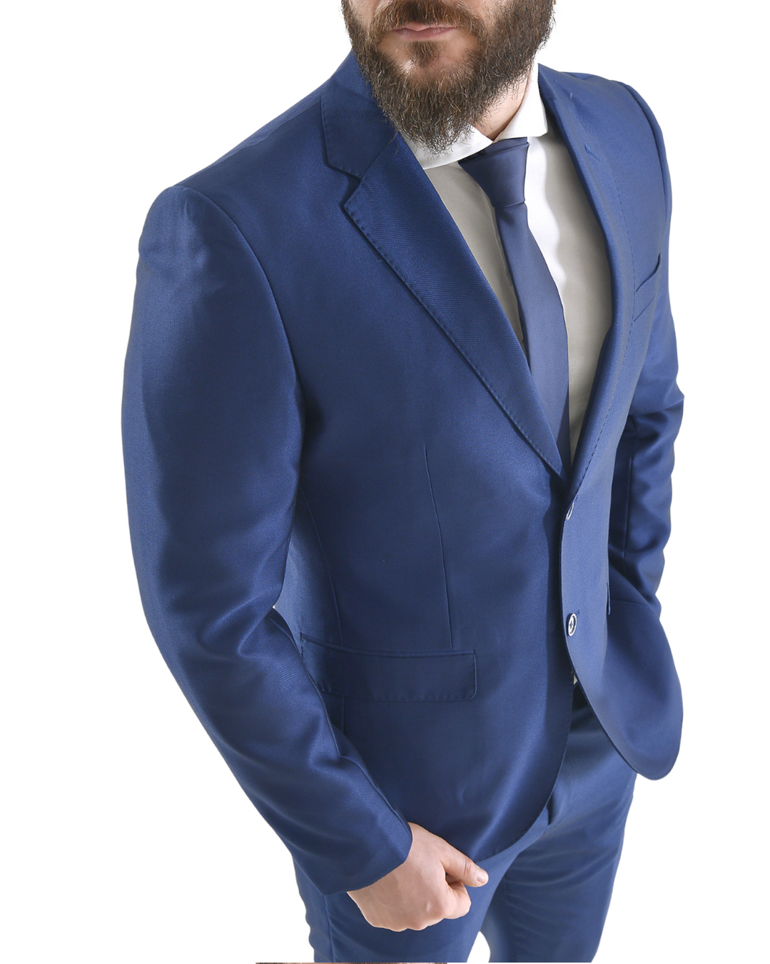 Abito completo giacca e pantalone azzurro classico