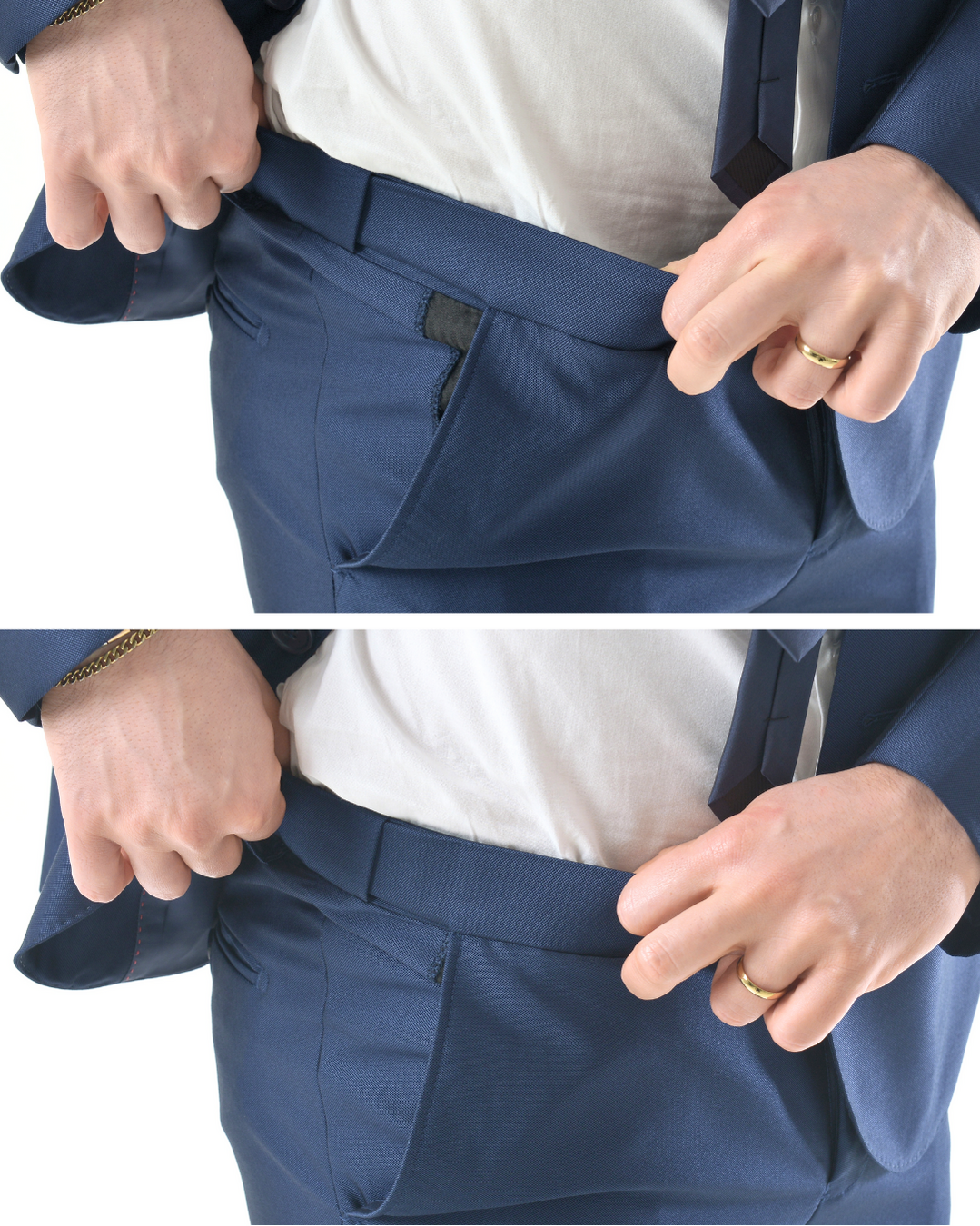 Abito completo giacca e pantalone azzurro classico