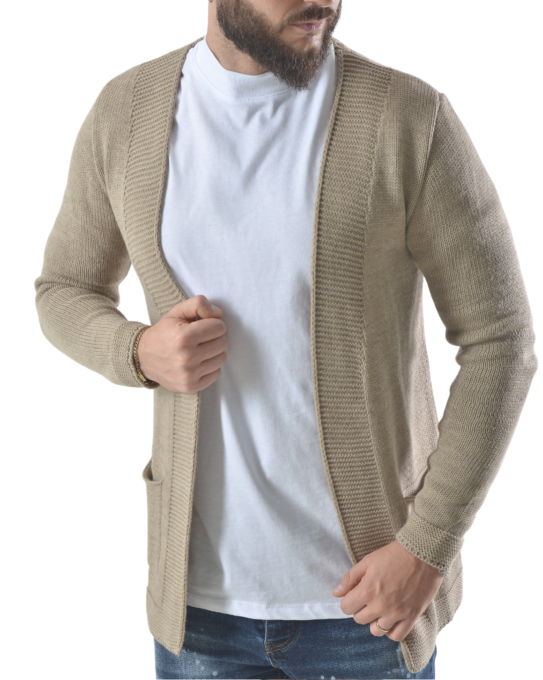 Cardigan aperto beige art 0224