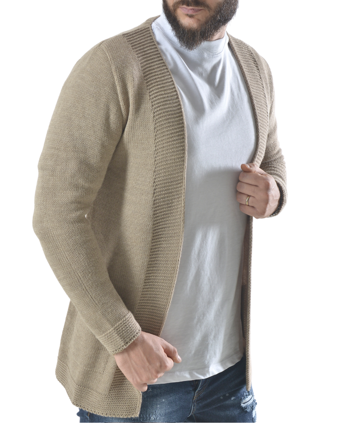 Cardigan aperto beige art 0224